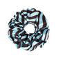 Damen Haargummi Scrunchie gestreift blau