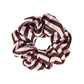 Damen Haargummi Scrunchie gestreift rosa/braun