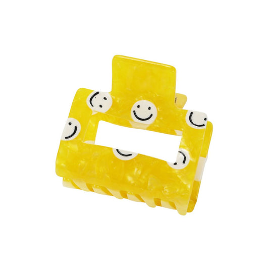 Haarklammer Yellow Smileys medium