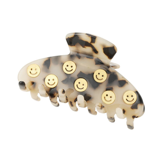 Damen Haarklammer Leo und Smiley-Faces