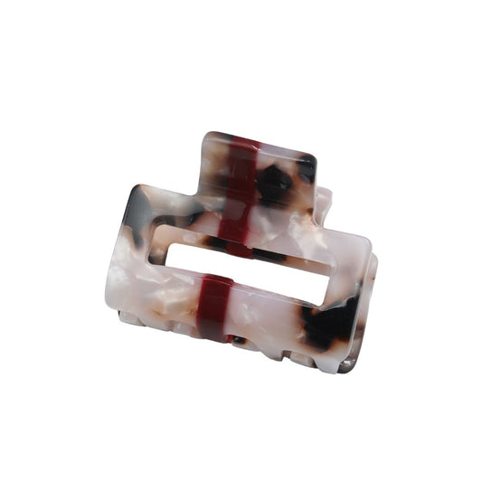 Damen Haarklammer Mini mit Streifen leo/bordeaux