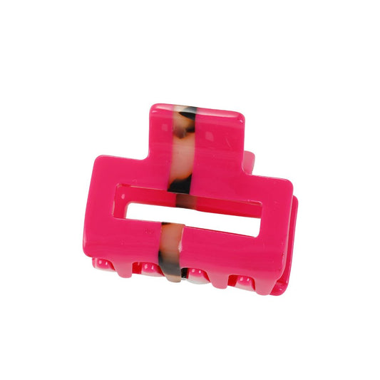 Damen Haarklammer Mini mit Streifen pink/leo