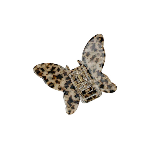 Damen Haarklammer Schmetterling braun
