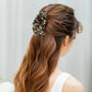 Damen Haarspange mit Stoff und Leopardenmuster