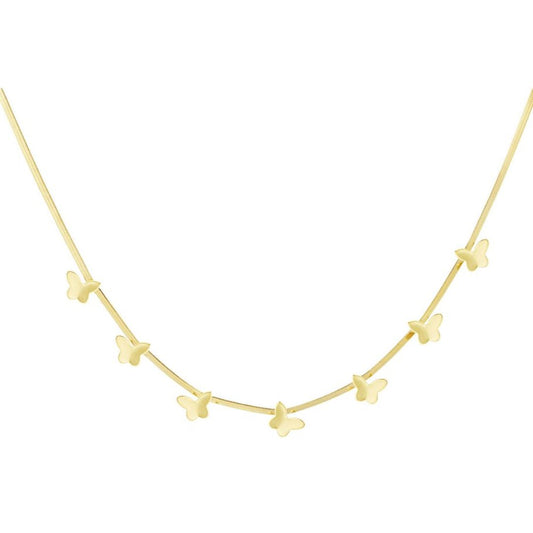 Damen Halskette gold 'Schmetterlinge'