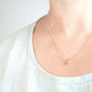 Damen Halskette gold mit kleinem Ring