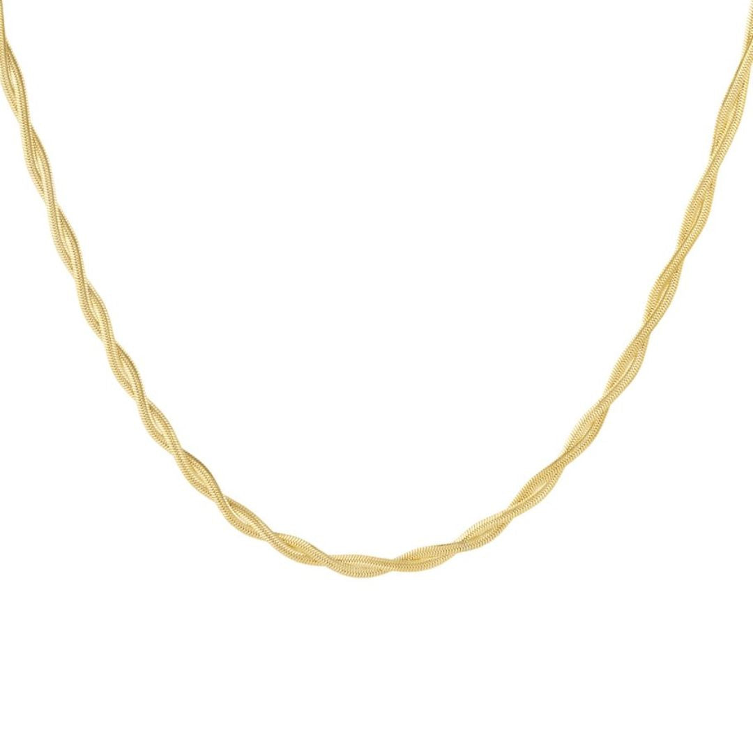 Damen Halskette gold 'Twist' long 60 cm