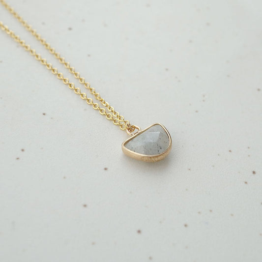 Damen Halskette 'Labradorit' goldfarben