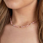 Damen Halskette 'Colorful Dreams' gold/pink