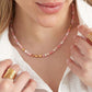 Damen Halskette 'Colorful Dreams' gold/pink