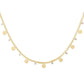 Damen Halskette gold 'Kreise mit Strasssteinen'