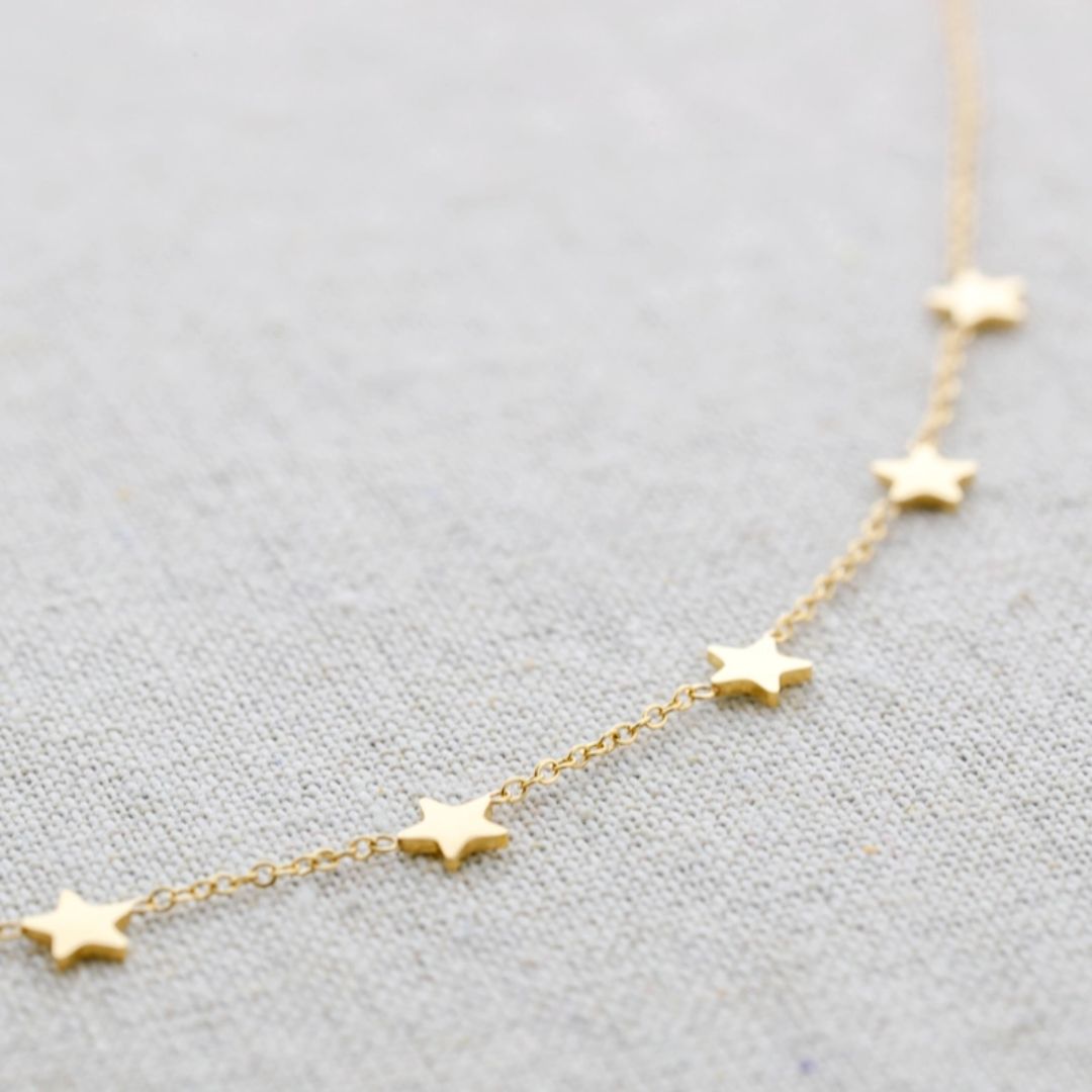 Damen Halskette 'Nine Little Stars' gold