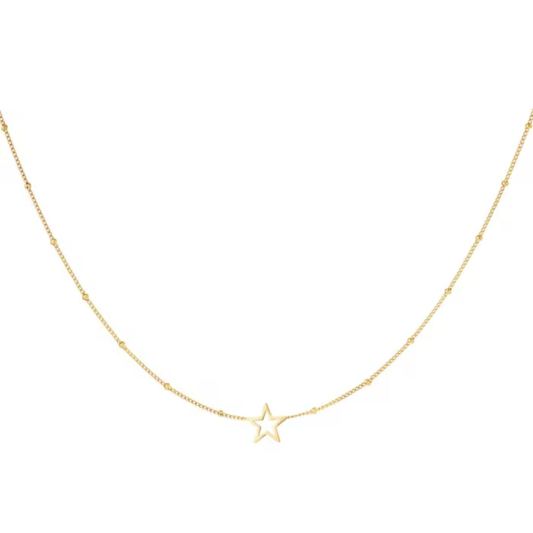 Damen Halskette 'Open Star' gold