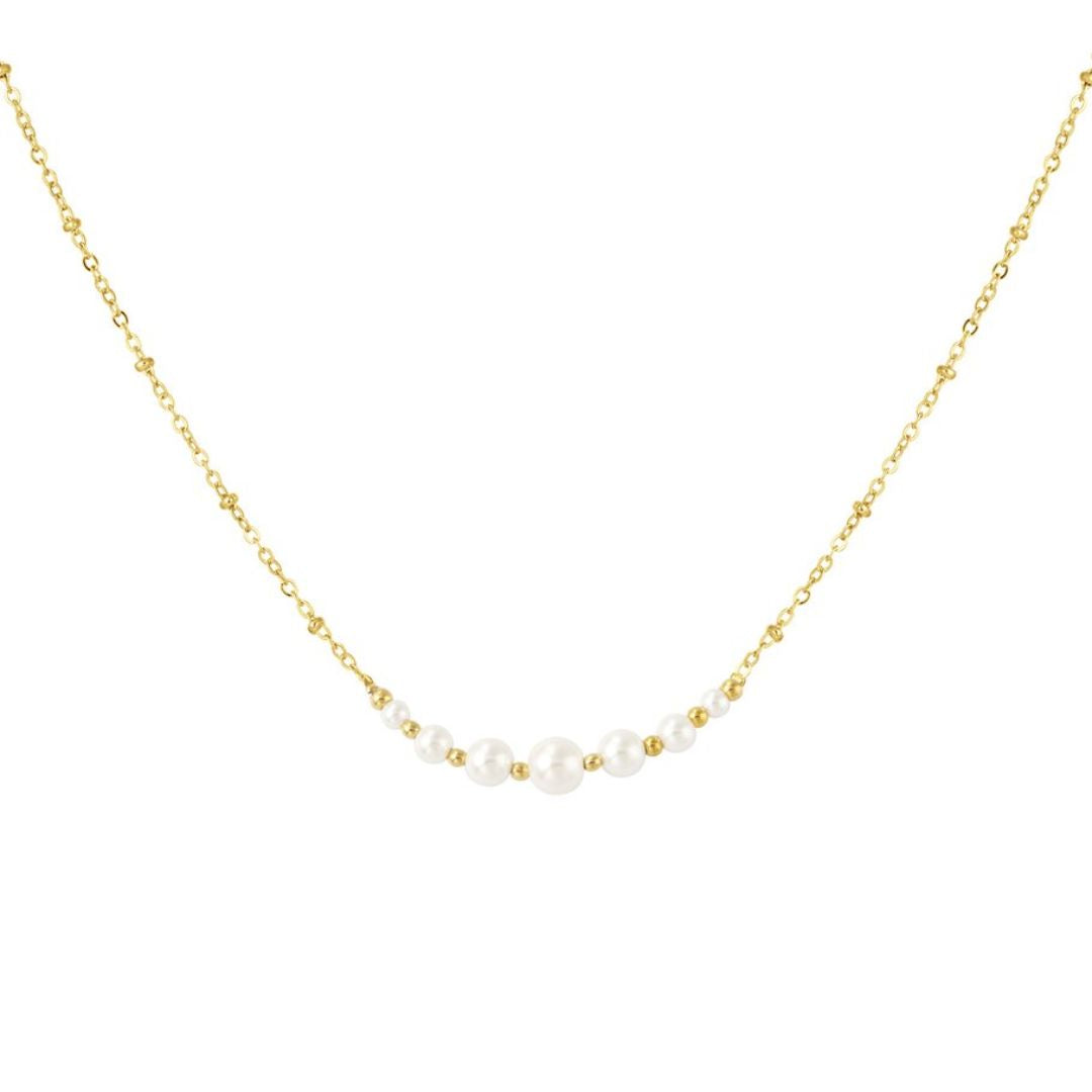 Damen Halskette 'Perlen-Ensemble' gold