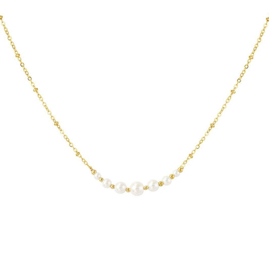 Damen Halskette 'Perlen-Ensemble' gold