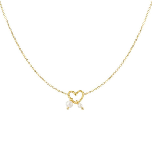 Damen Halskette 'Pearl Love' gold