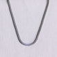 Damen Halskette flache Schlangenkette silber