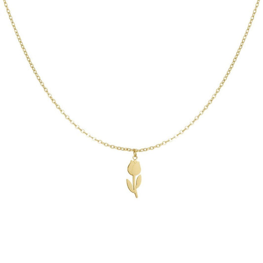 Damen Halskette 'Tulpe' gold