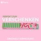 Damen Fächer 'Ondas' grün und rosa/rot