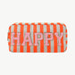 Kosmetiktasche gestreift mit HAPPY Aufdruck