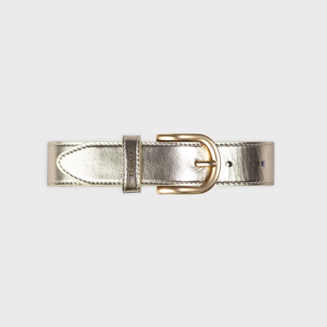Damen Ledergürtel einfarbig gold