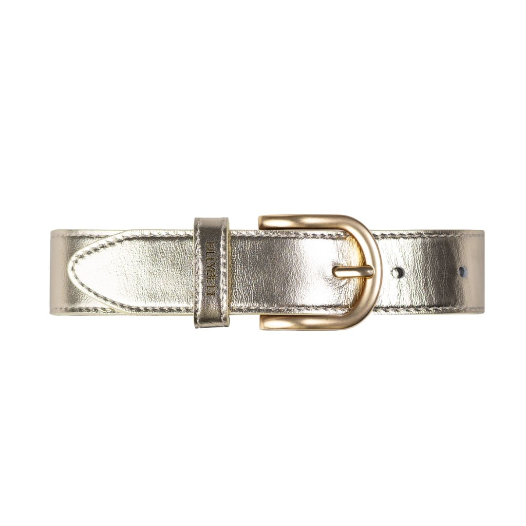 Damen Ledergürtel einfarbig gold