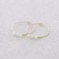 Damen Ohrringe Creolen Hoops 'Stone' natur