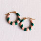 Damen Creolen 'Colorful Hoops' 20 mm grün/pink