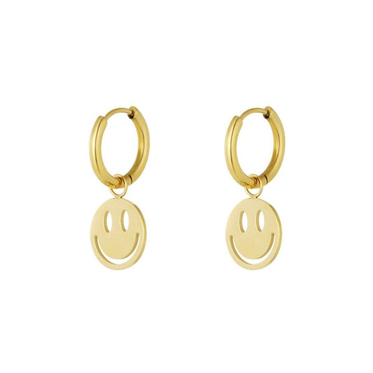 Damen Ohrringe 'Smileys' gold