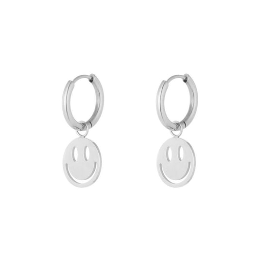 Damen Ohrringe 'Smileys' silber