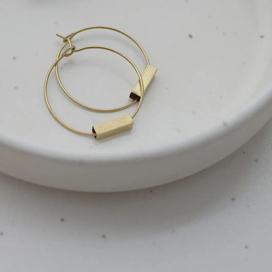 Damen Ohrringe Creolen 'Mo' goldfarben