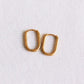 Damen Ohrringe Hoops Oval 'Basic' gold