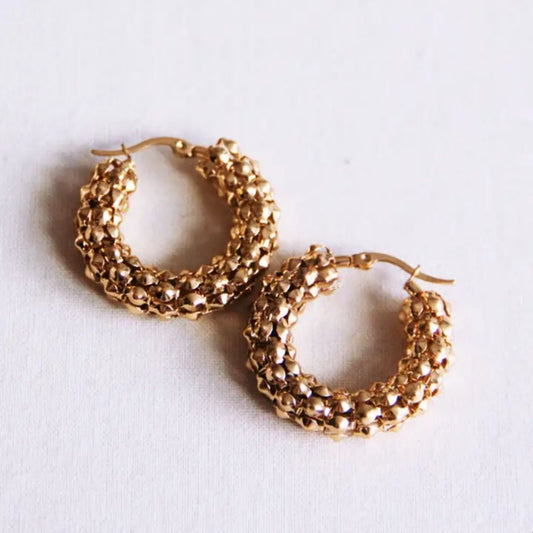 Damen Ohrringe Creolen 'Party' gold