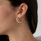 Damen Creolen Trio 'Perlen' gold