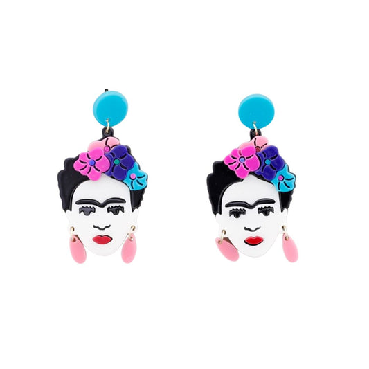 Damen Ohrringe 'Frida' blau/pink