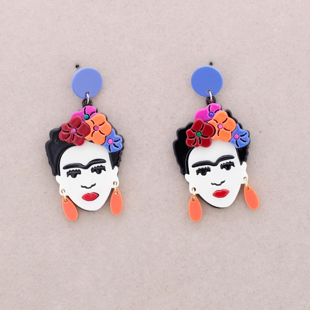 Damen Ohrringe 'Frida' blau/orange