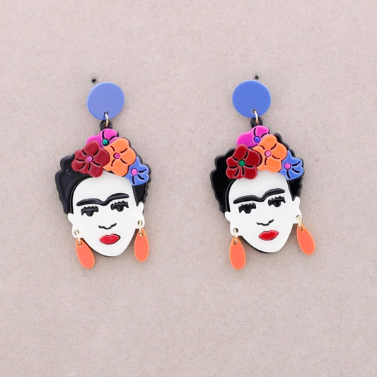 Damen Ohrringe 'Frida' blau/orange