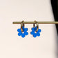 Damen Ohrringe Hoops Blaue Margarite