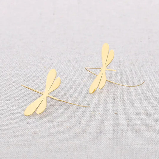 Damen Ohrringe 'Libellen'gold