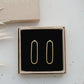 Damen Ohrstecker Oval goldfarben