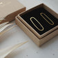Damen Ohrstecker Oval goldfarben