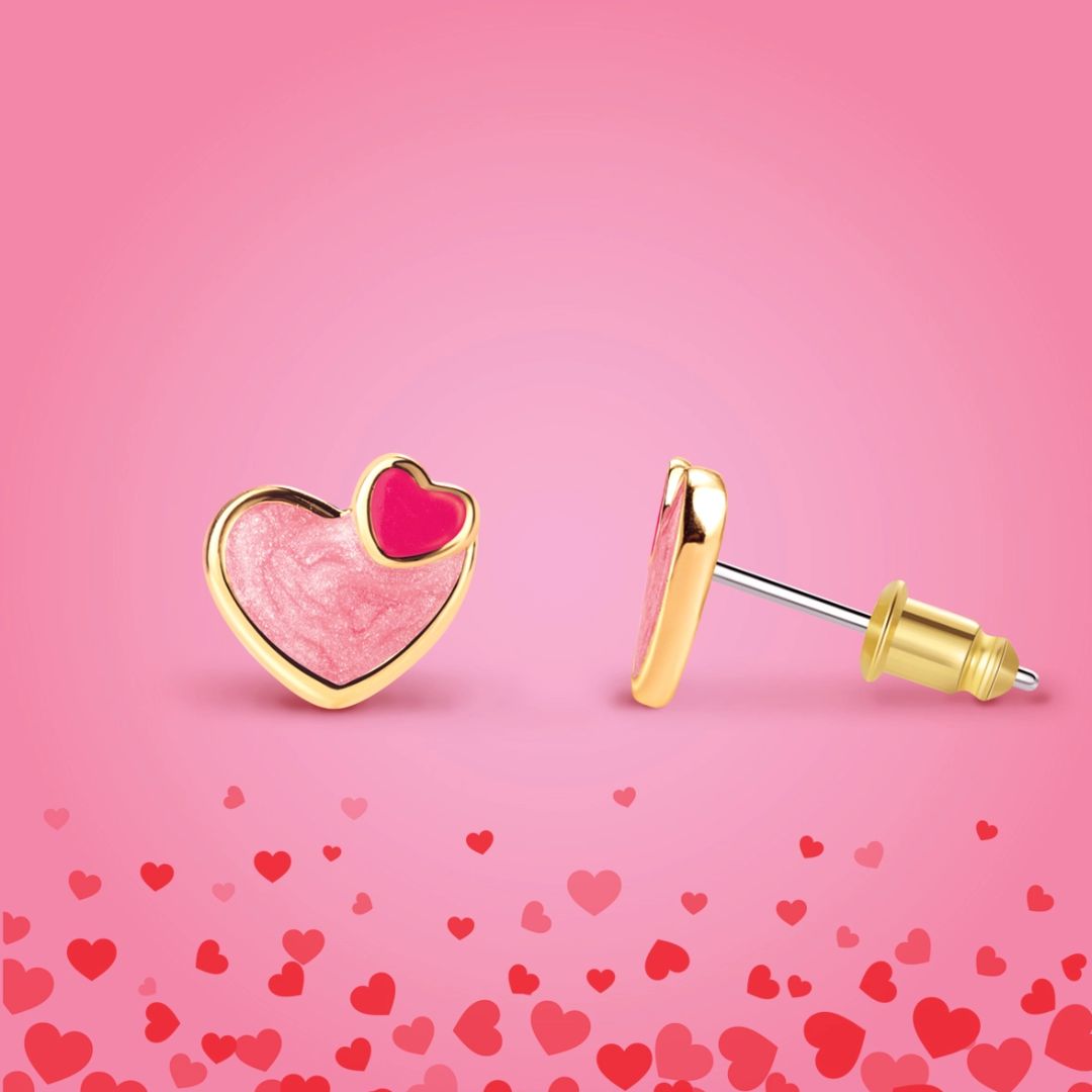 Ohrstecker für Kinder '2 Hearts'