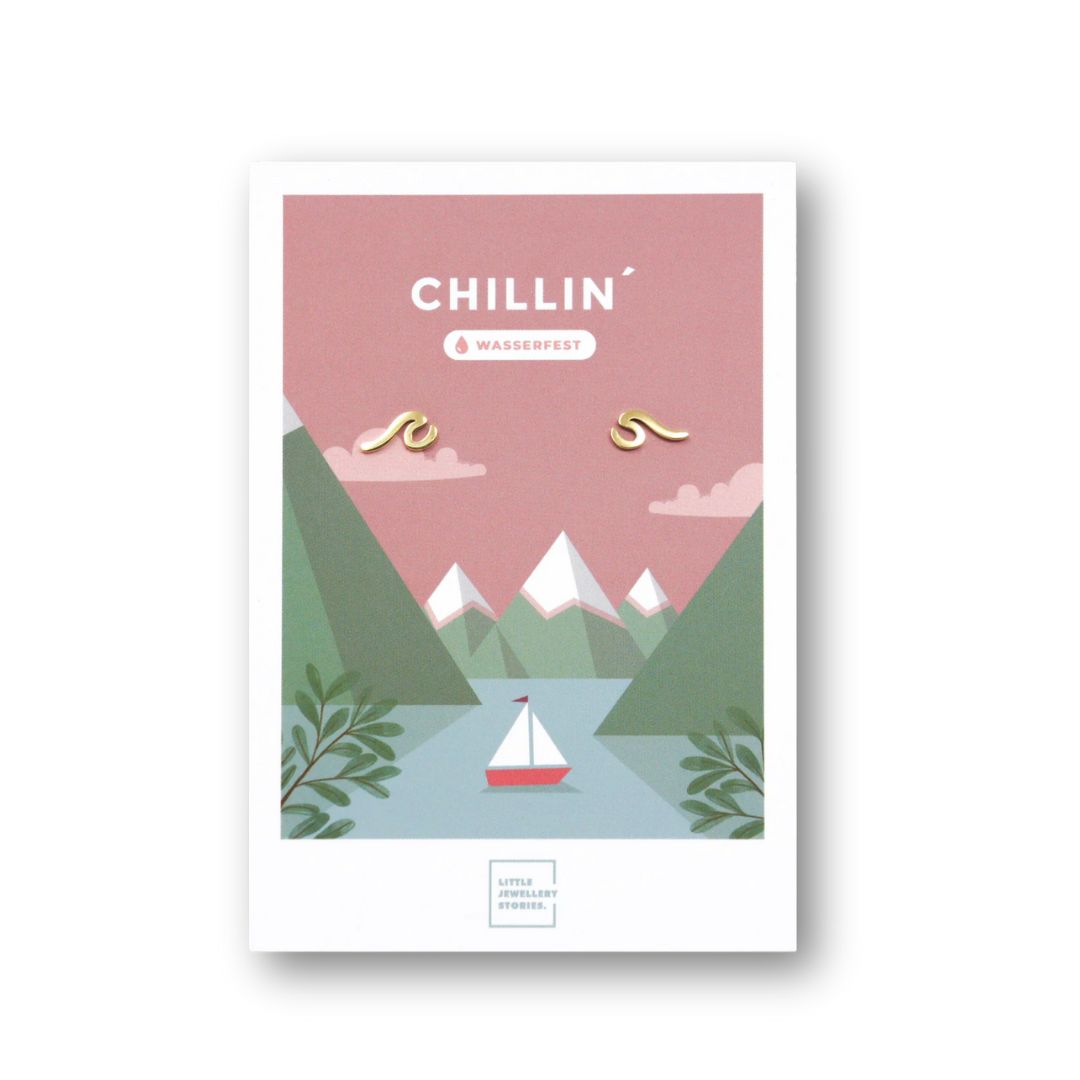 Damen Ohrstecker 'Chillin' Gold