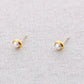 Damen Ohrringe Druck Ring mit Perle gold
