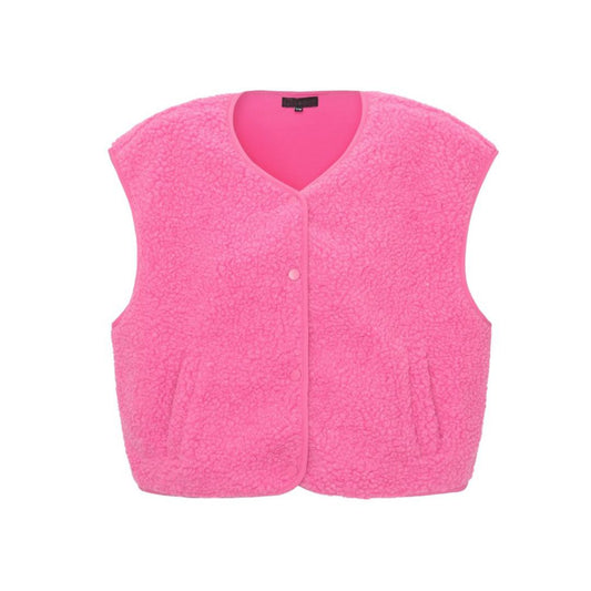 Damen Sherpa Weste pink