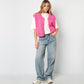 Damen Sherpa Weste pink