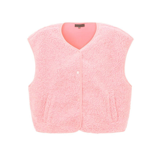 Damen Sherpa Weste rosa