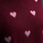 Damen Pullover burgunderrot mit gestreiften Herzen