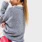 Damen Pullover 'Chérie' gestreift blau/weiß