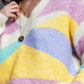 Damen Pullover 'Colorblock Abstrakt' gestreift pastell